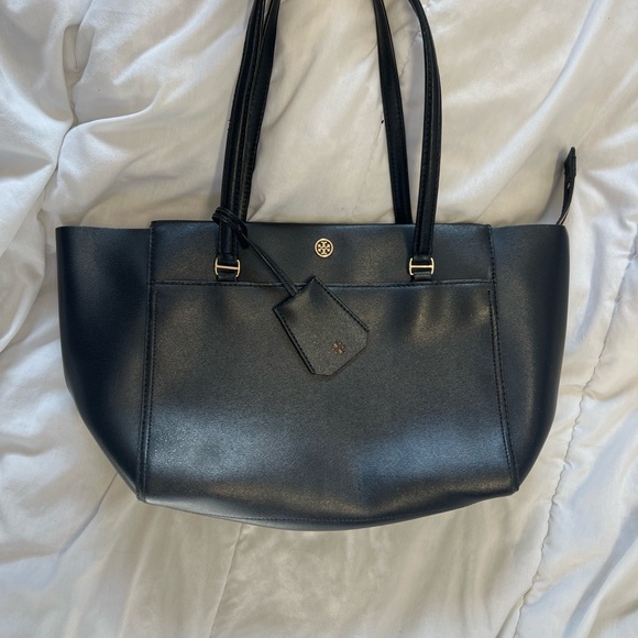 Tory Burch Black Leather Tote - Picture 3 of 9